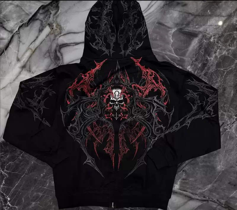 Dark Skull High-Street Sweatshirt — view 1