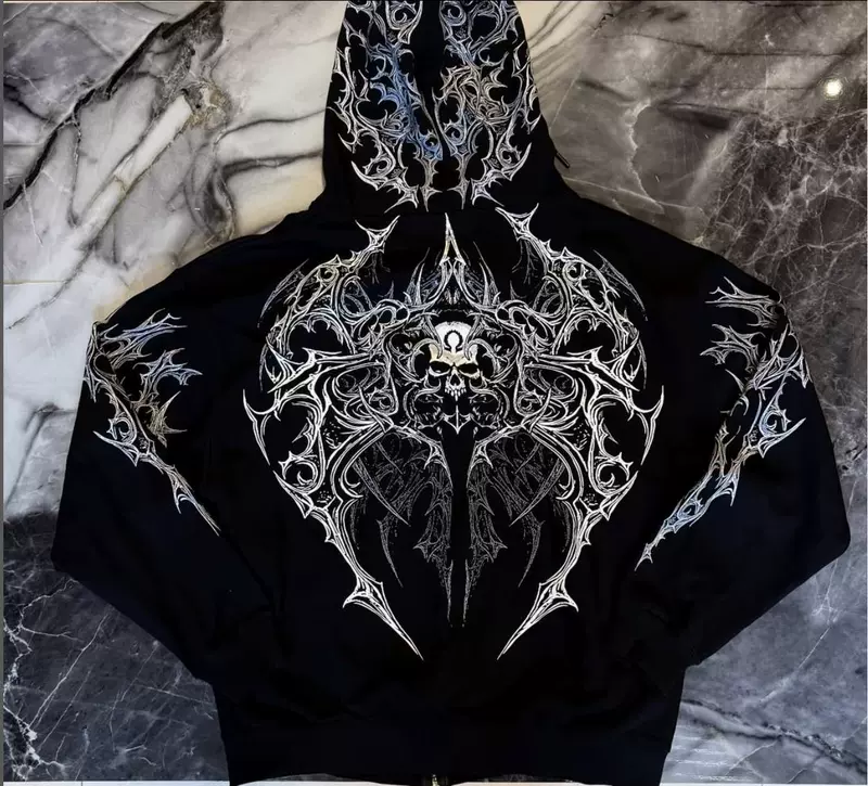 Dark Skull High-Street Sweatshirt — view 3