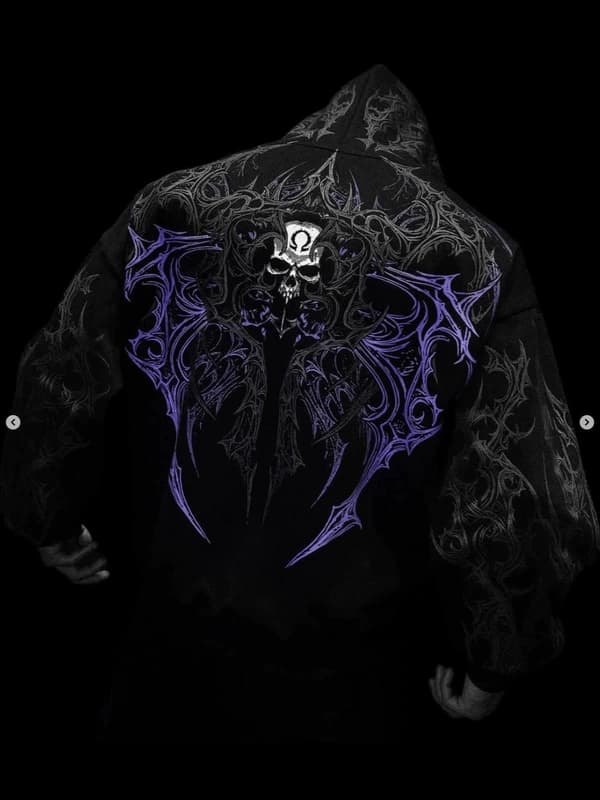 Dark Skull High-Street Sweatshirt — view 5