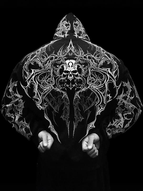 Dark Skull High-Street Sweatshirt — view 6