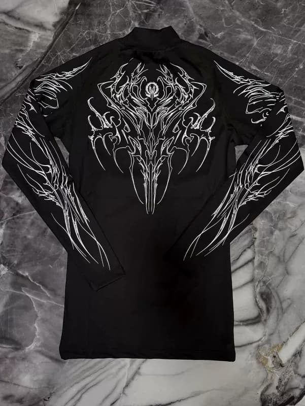 Breathe Divinity Long-Sleeve Printed Bodysuit — view 9