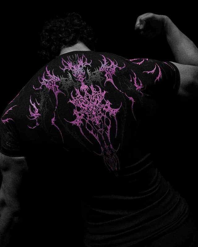 Breathe Divinity Short-Sleeve Printed Bodysuit — view 3