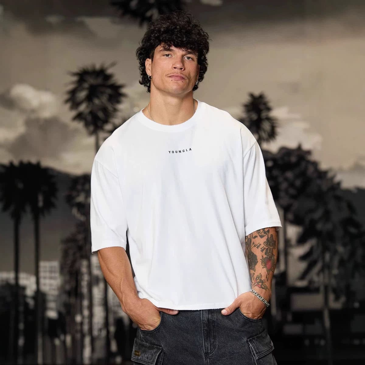 Youngla American Printed Cotton Tee — view 8