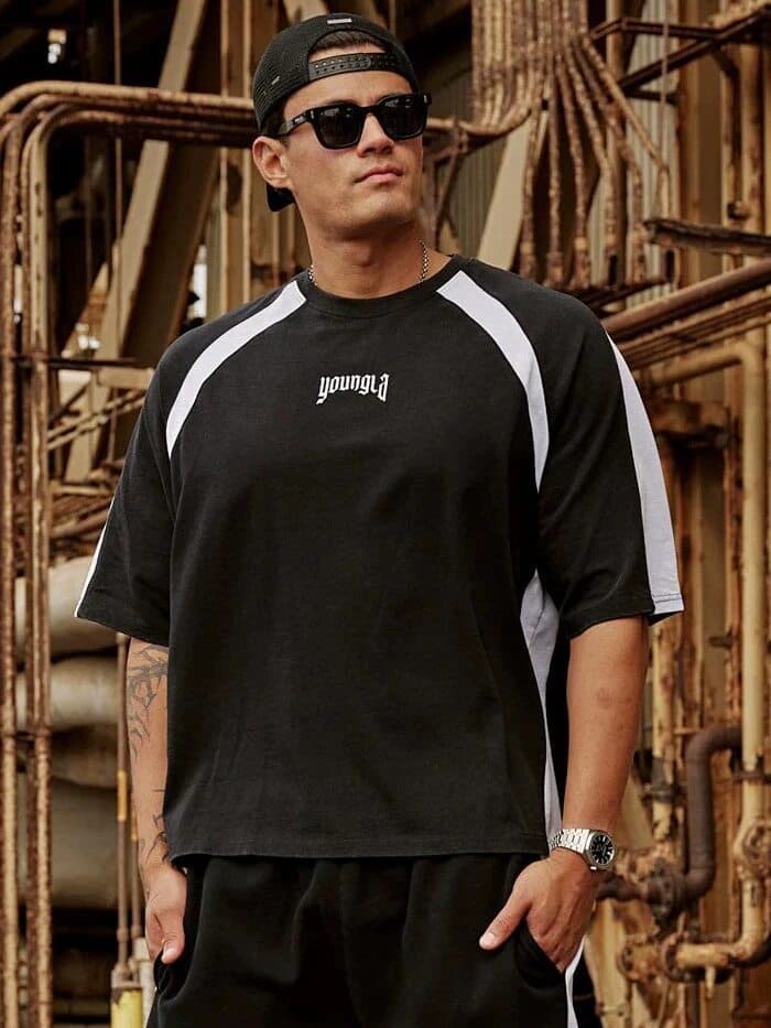 Youngla Cycling Camo Splicing Tee — view 2