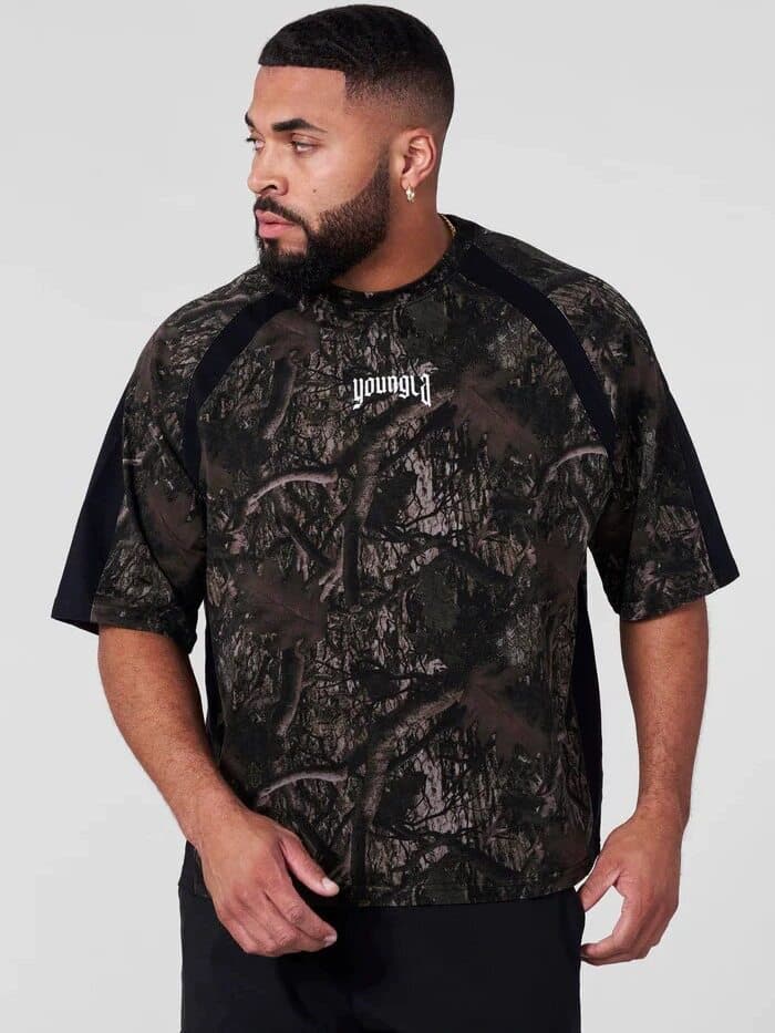Youngla Cycling Camo Splicing Tee — view 3