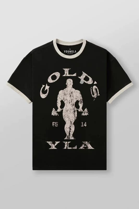 Youngla × Gold's Gym Vintage Slim Tee — view 1