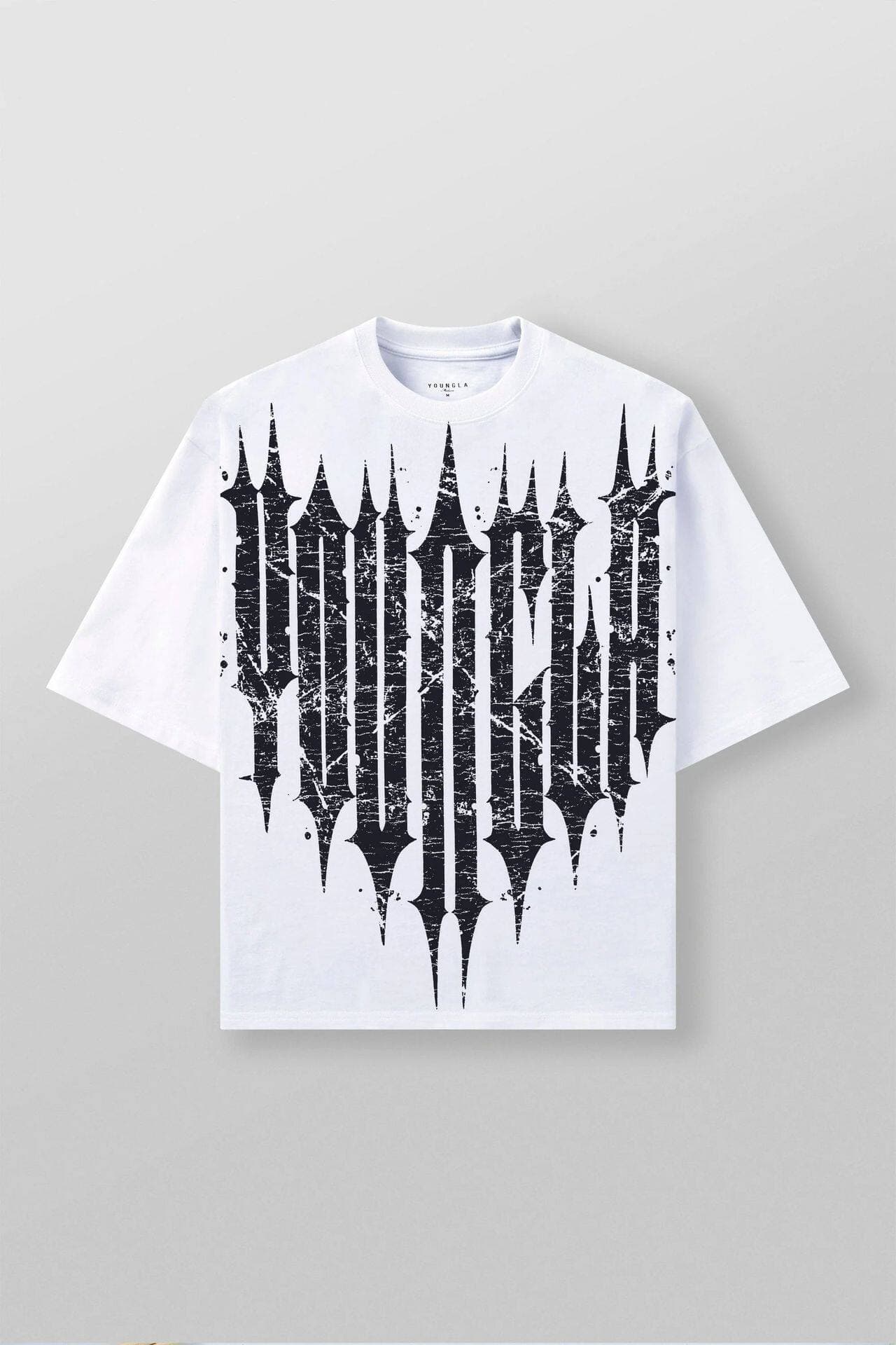 Youngla Large Letter Hip-Hop Oversized Tee — view 8