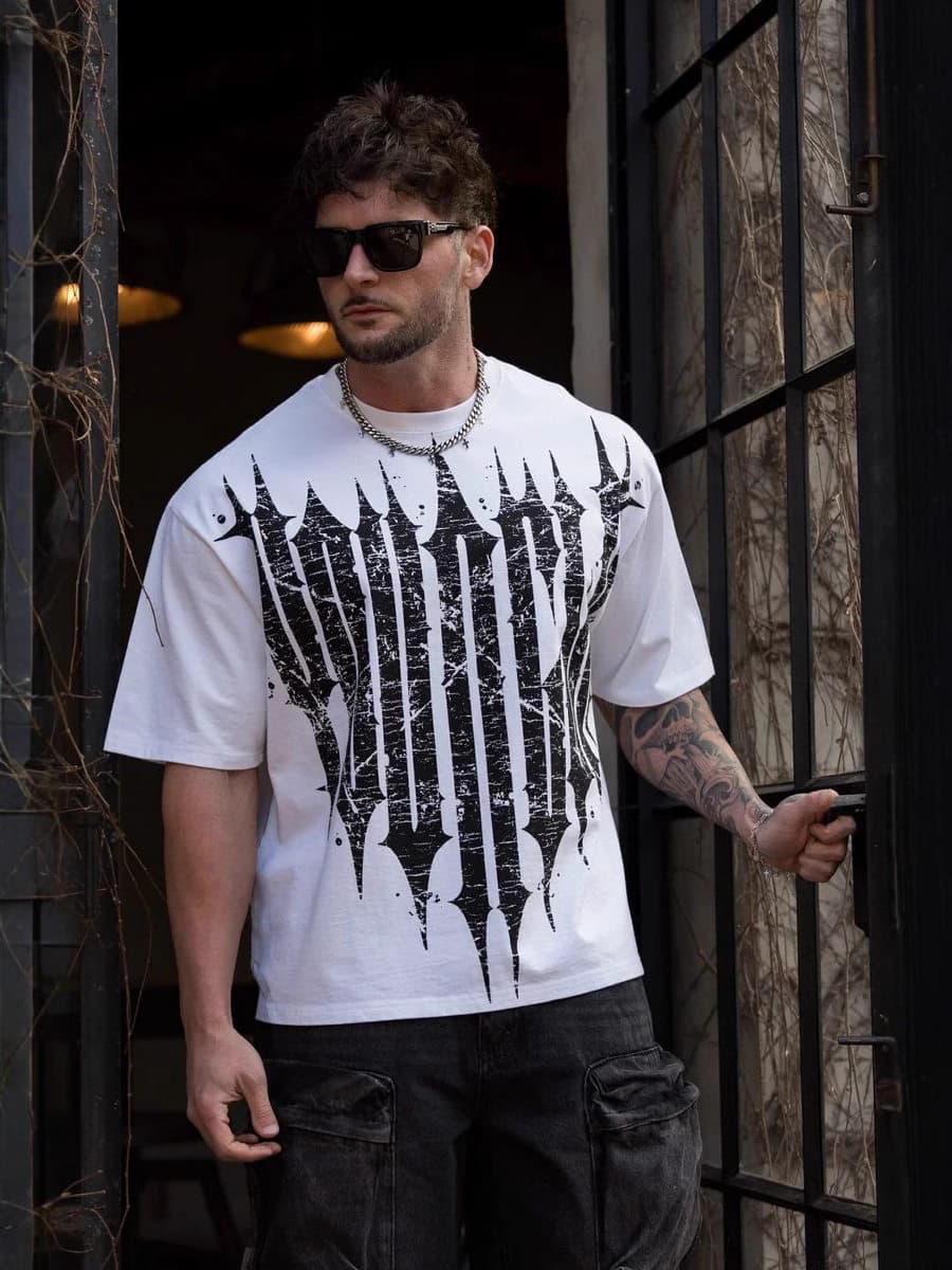 Youngla Large Letter Hip-Hop Oversized Tee — view 11