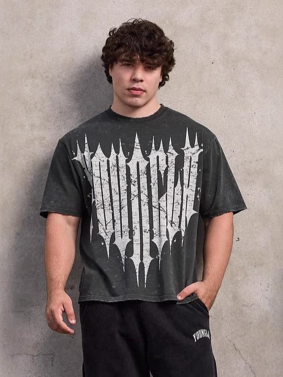 Youngla Large Letter Hip-Hop Oversized Tee — view 14