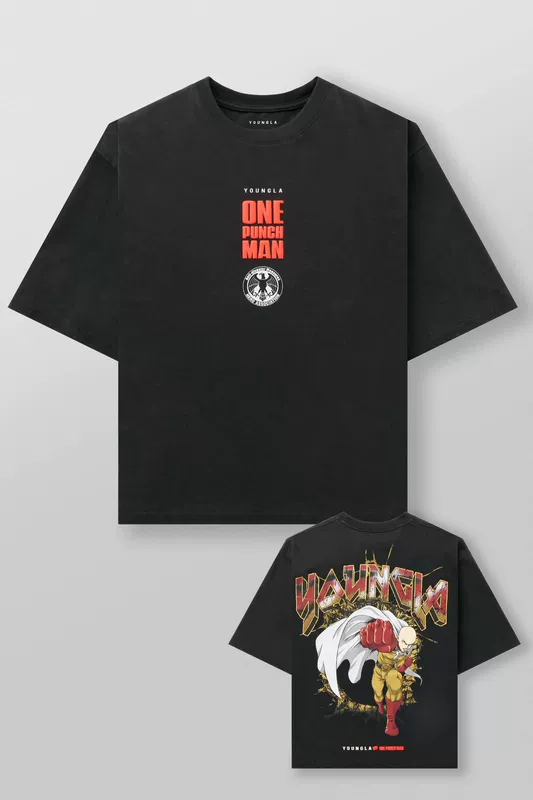 Youngla × One Punch Man Oversized Tee — view 1