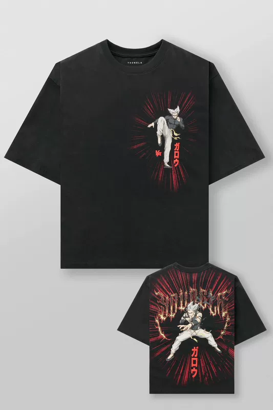 Youngla × One Punch Man Oversized Tee — view 2