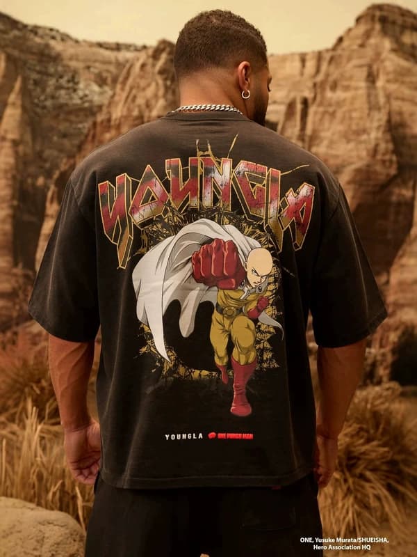 Youngla × One Punch Man Oversized Tee — view 4