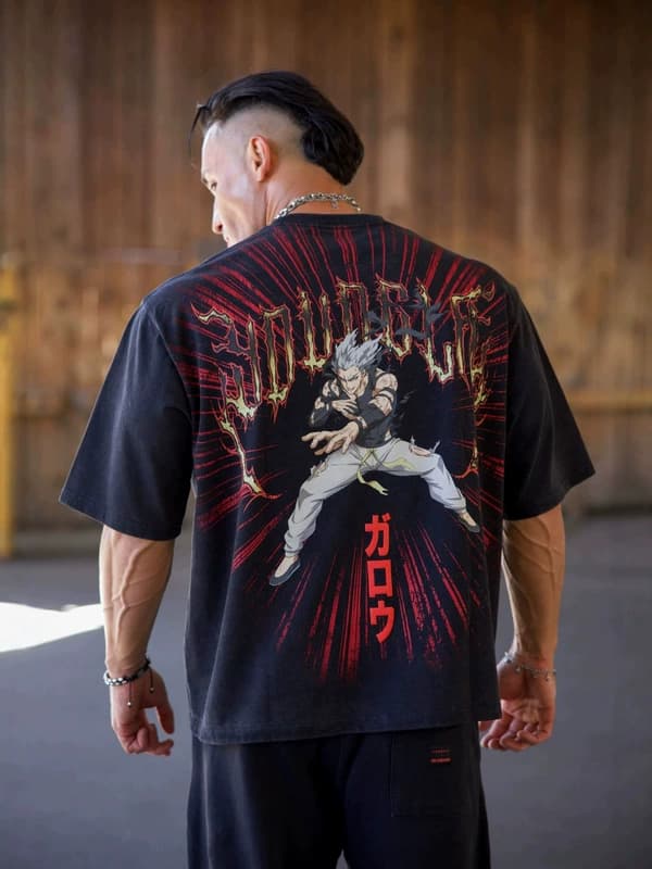 Youngla × One Punch Man Oversized Tee — view 8