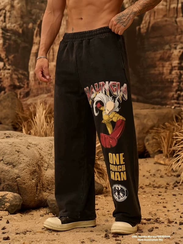 Youngla × One Punch Man Sports Pants — view 3